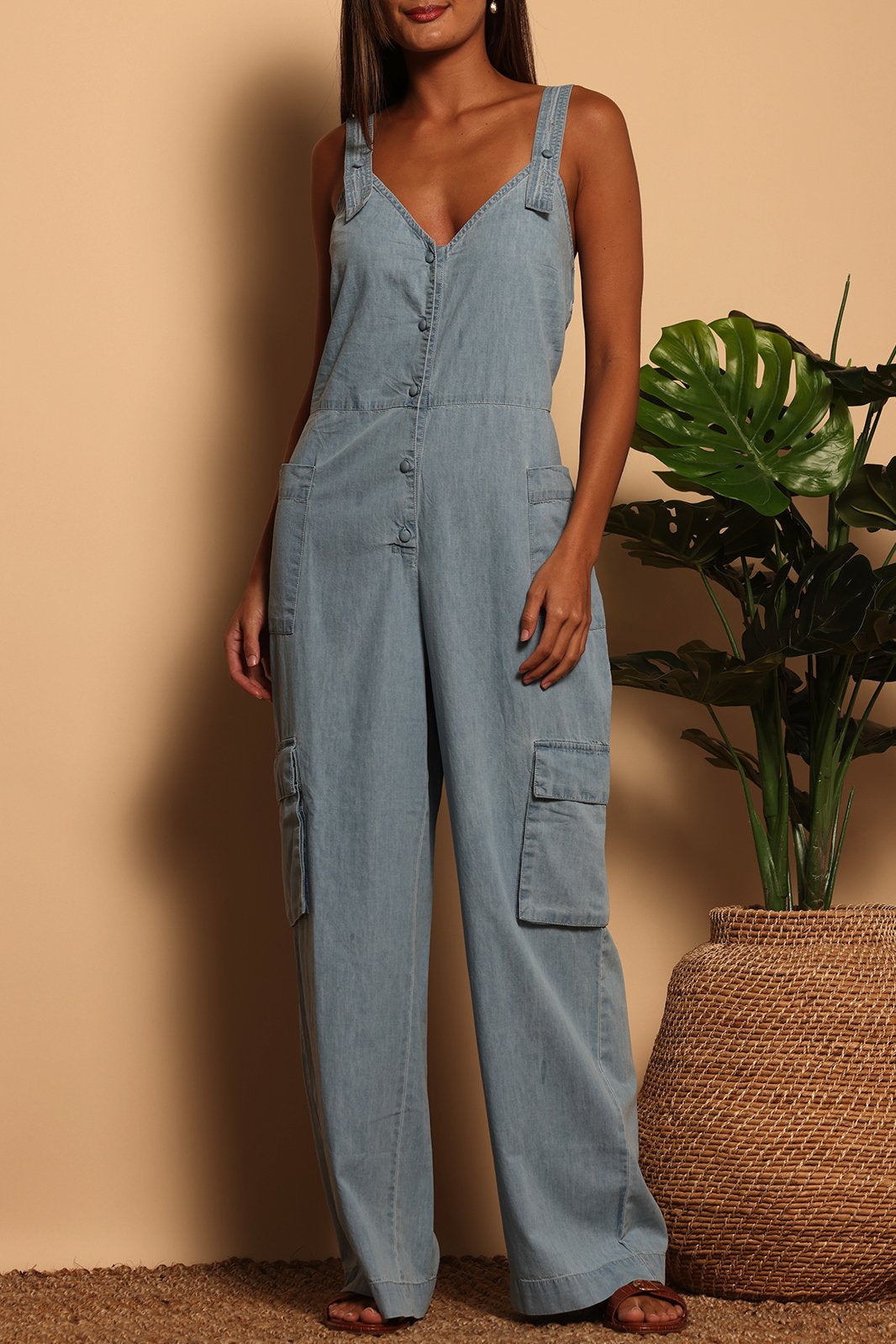 DENIM JUMPSUIT - DENIM - XS