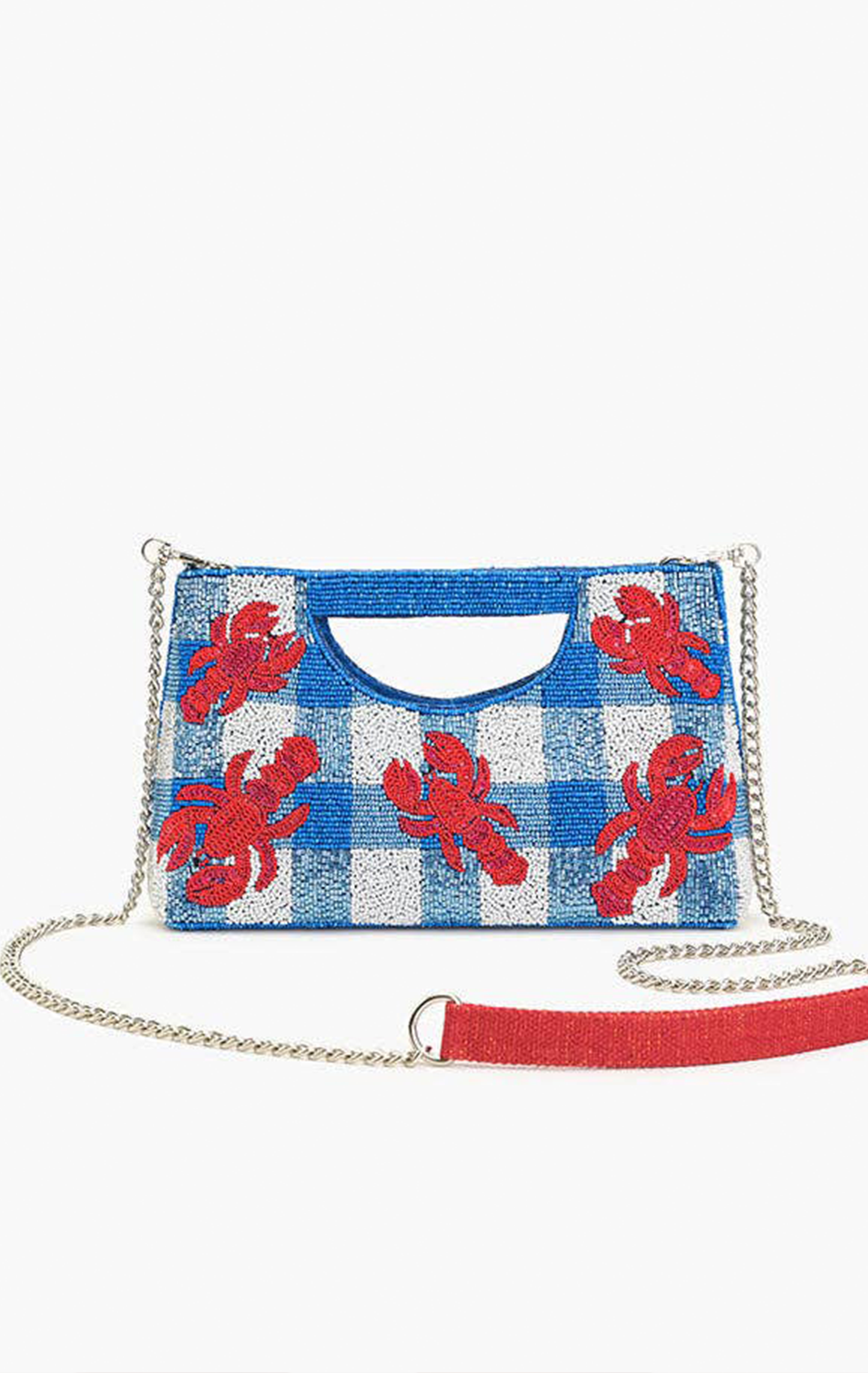 COASTAL CLAW BEADED CLUTCH