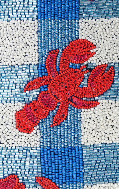 COASTAL CLAW BEADED CLUTCH
