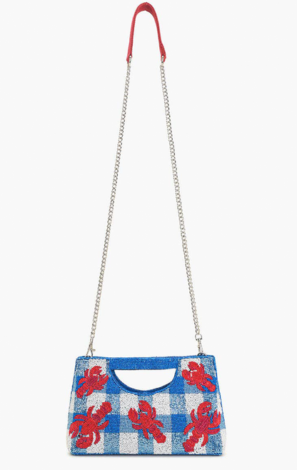 COASTAL CLAW BEADED CLUTCH