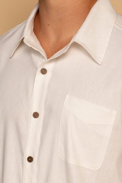 ALEXANDER BUTTON DOWN SHIRT - WHITE - S