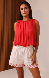 Maya Bubble Top - Lobster - XS