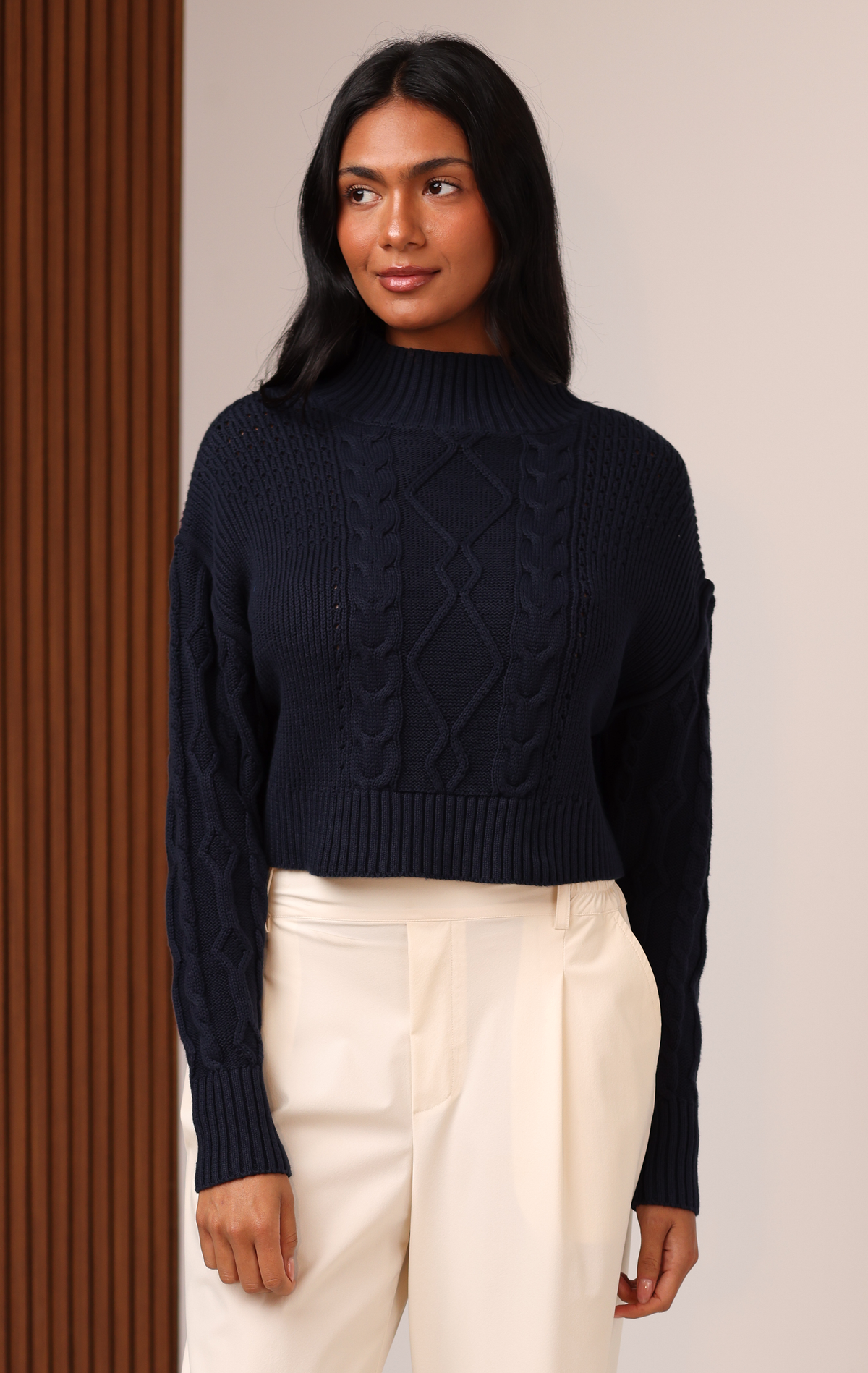 MERIT MOCK NECK SWEATER