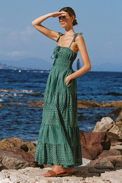 MURCIA MAXI DRESS - SEA GREEN - XS