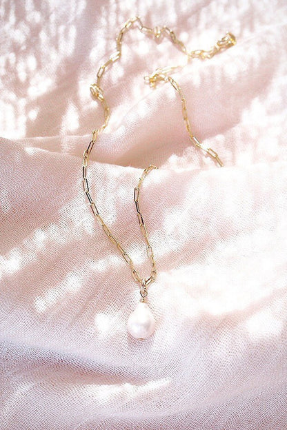 DAINTY BAROQUE PEARL NECKLACE - KEHAU - Gold