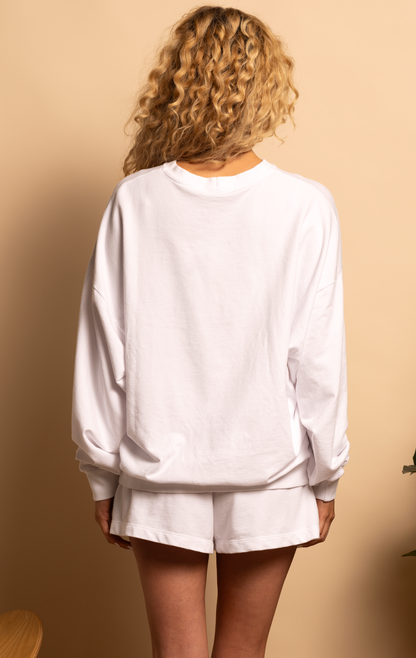 SHORE OVERSIZED PULLOVER - WHITE - XS