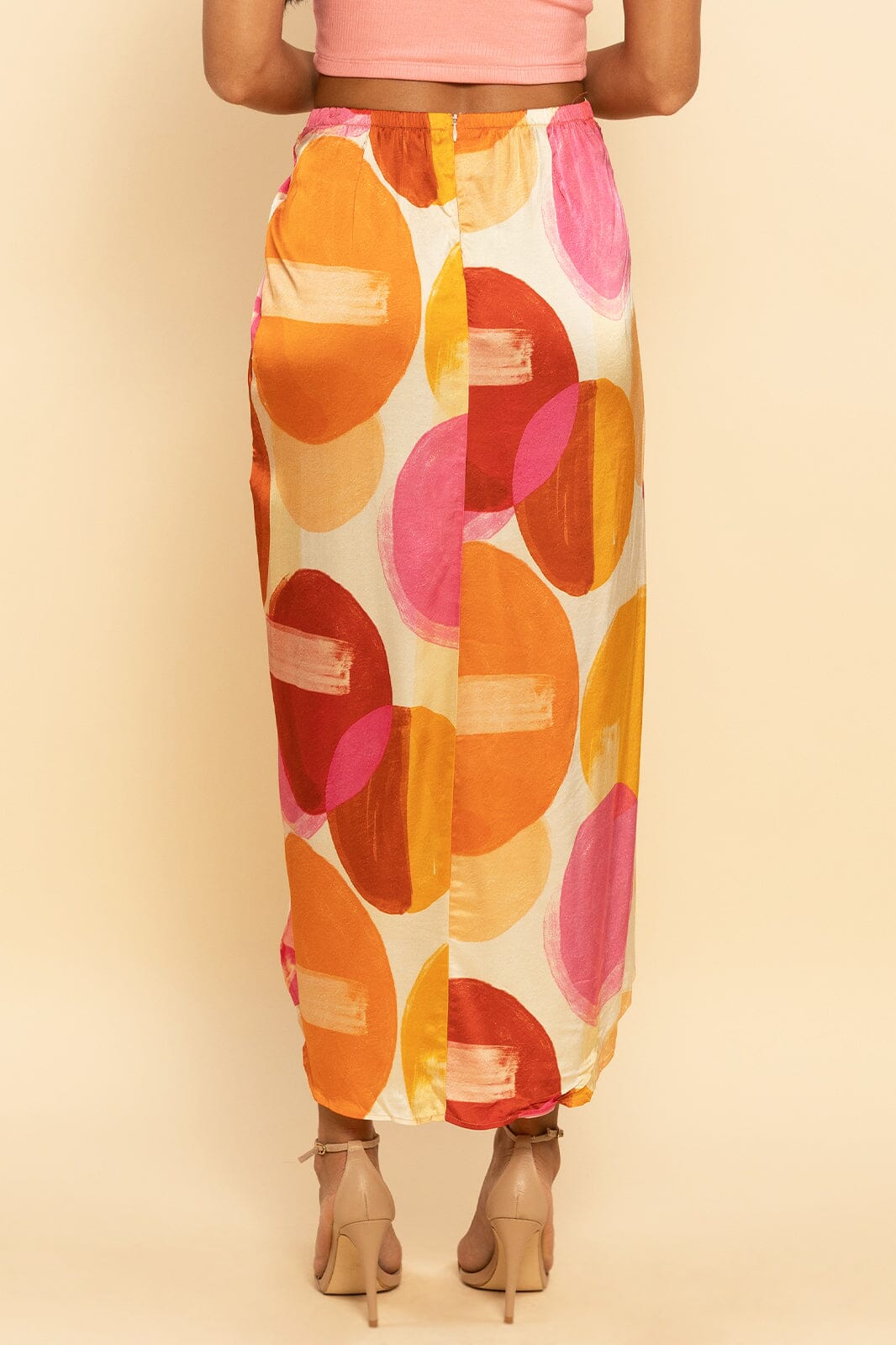 Pink, Orange & Yellow Marrakesh Skirt - Back Angle