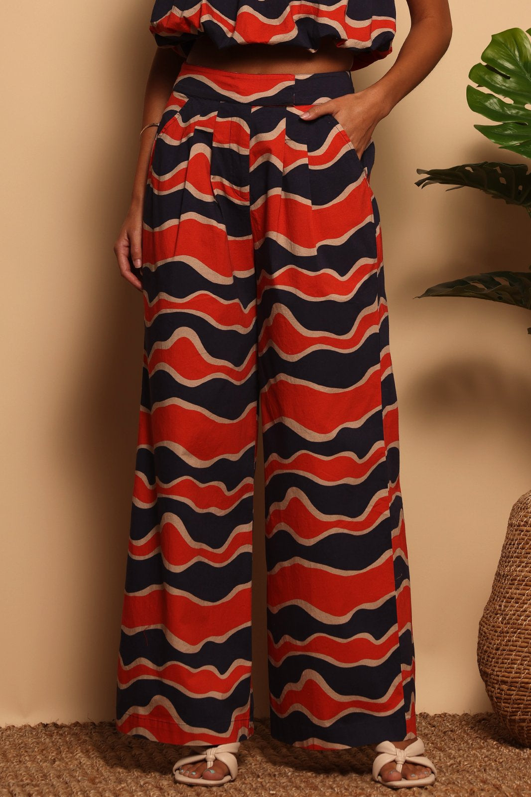 WINDSOR WIDE LEG PANT - PATRIOT - XS