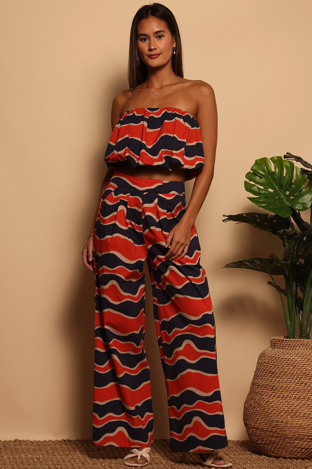 WINDSOR WIDE LEG PANT - PATRIOT - XS