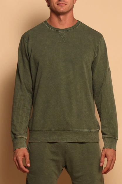 LONG SLEEVE PULLOVER - OLIVE - S