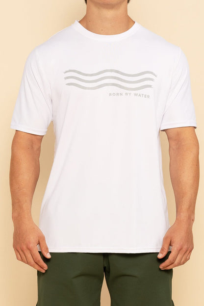 BORN BY WATER RASHGUARD - WHITE - S