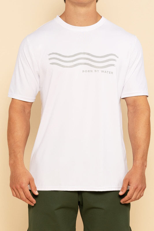 BORN BY WATER RASHGUARD - WHITE - S