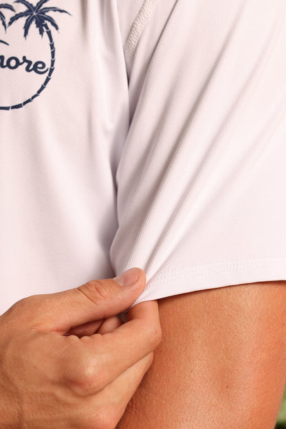 SHORE USA COAST TO COAST RASHGUARD - WHITE/NAVY - S