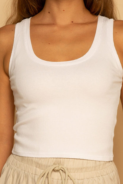 RIB TANK - WHITE - XS