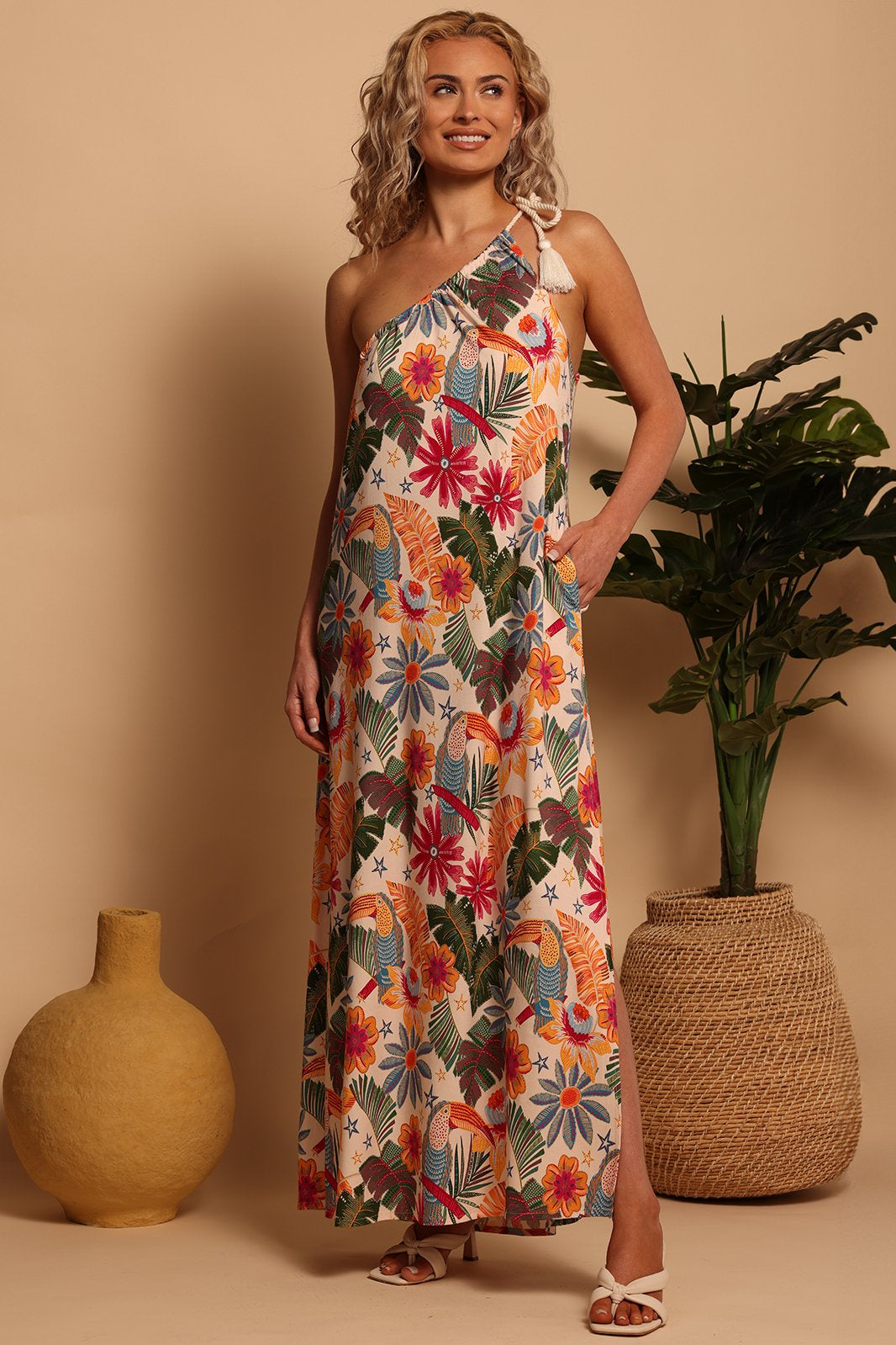 ROPE ONE SHOULDER MAXI - TOUCAN ME CRAZY - XS