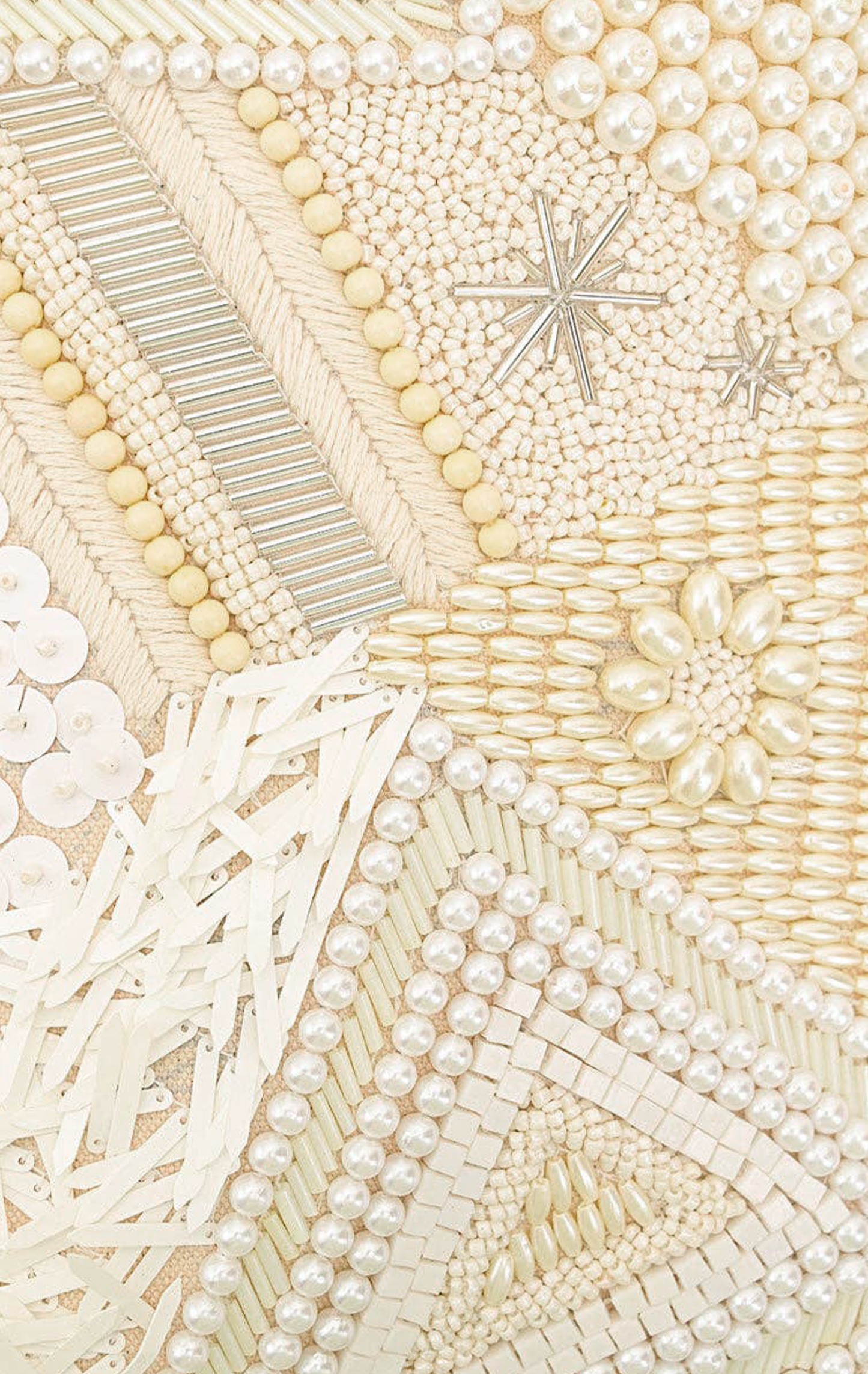 SHIMMERING SANDS EMBELLISHED SHOULDER BAG