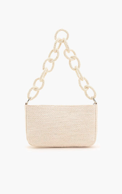 SHIMMERING SANDS EMBELLISHED SHOULDER BAG