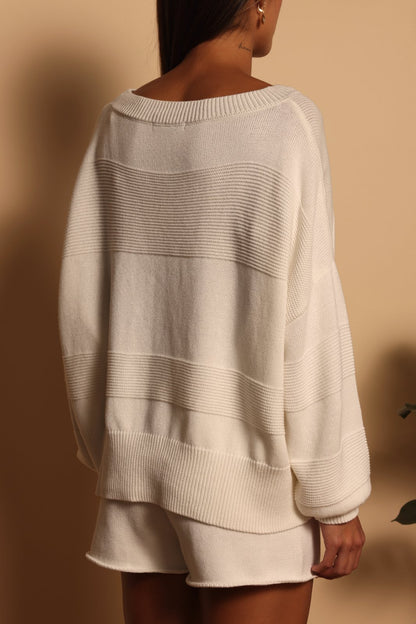 SUTTON SWEATER - IVORY - XS