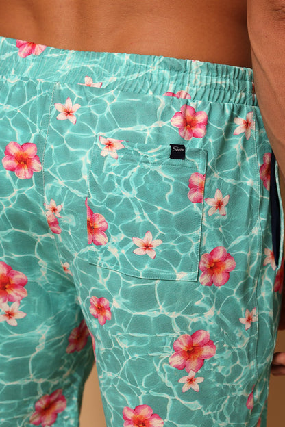 TIDEWATER LOUNGE BOARDSHORT - FLOATING FLORALS - S