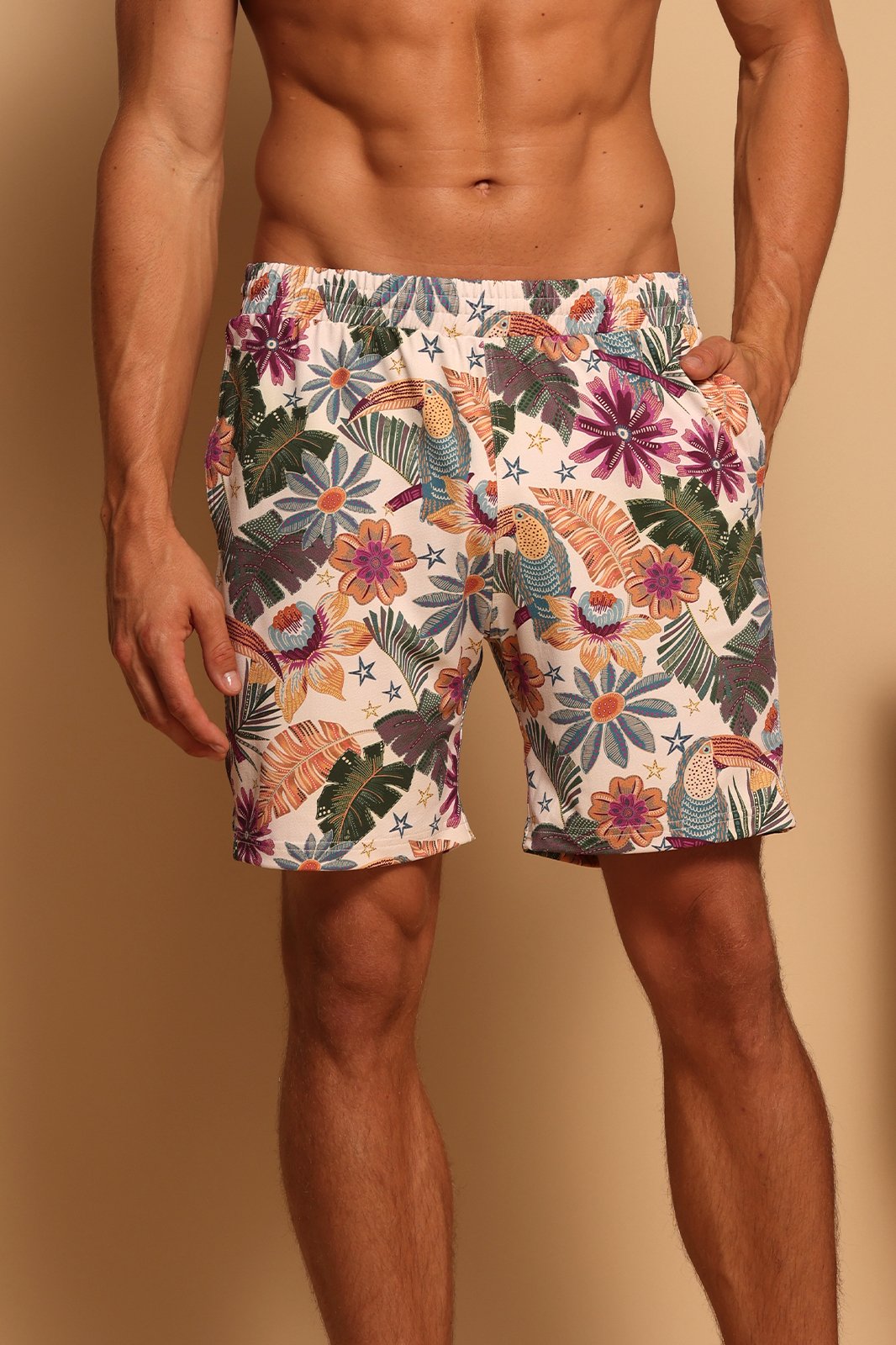 TIDEWATER LOUNGE BOARDSHORT - TOUCAN ME CRAZY - S