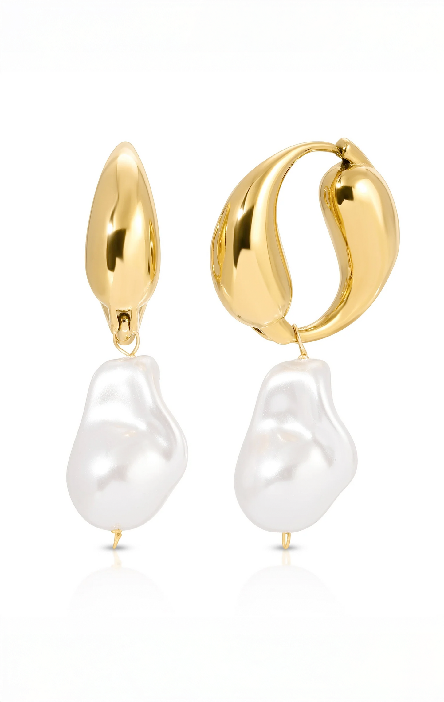 TWIST VEGAN PEARL EARRINGS