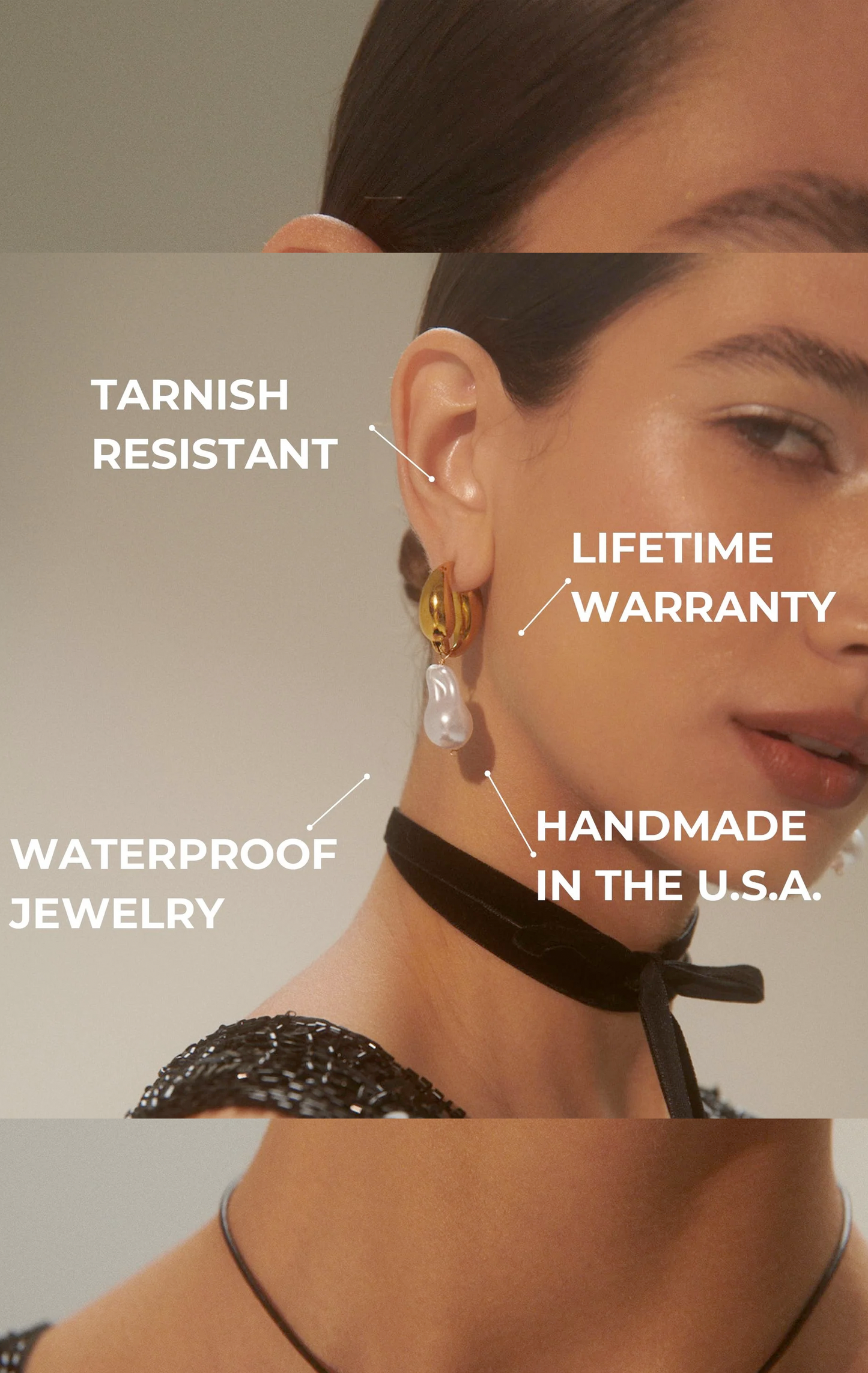 TWIST VEGAN PEARL EARRINGS