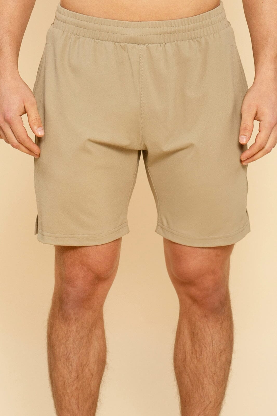 Tan Tidewater Volley Boardshort Without Pattern