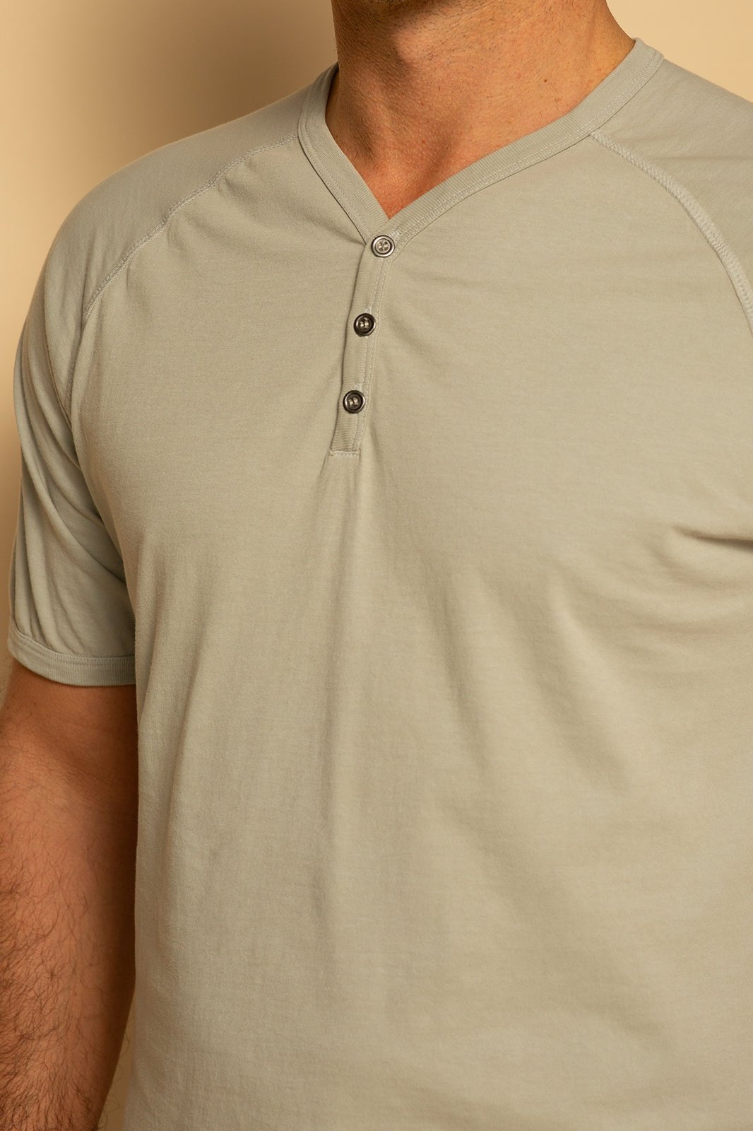 ORGANIC MENS HENLEY - HIGHRISE - S