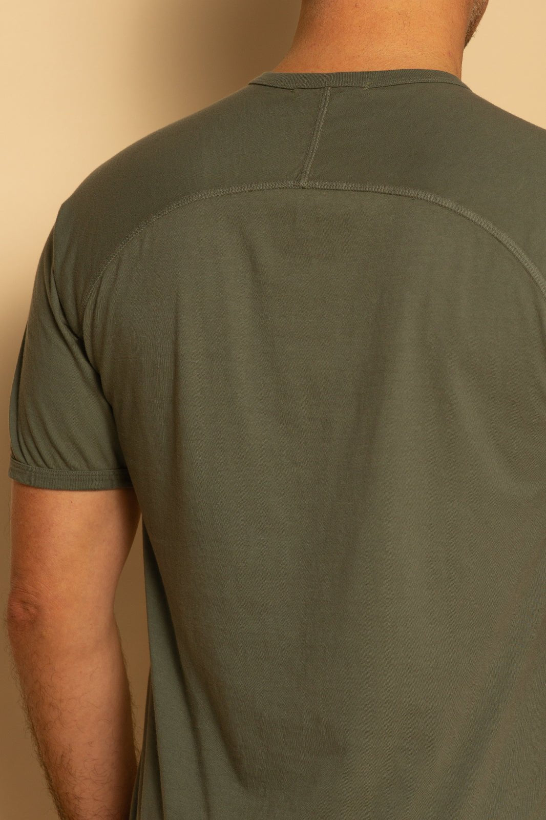 ORGANIC MENS HENLEY - THYME - S