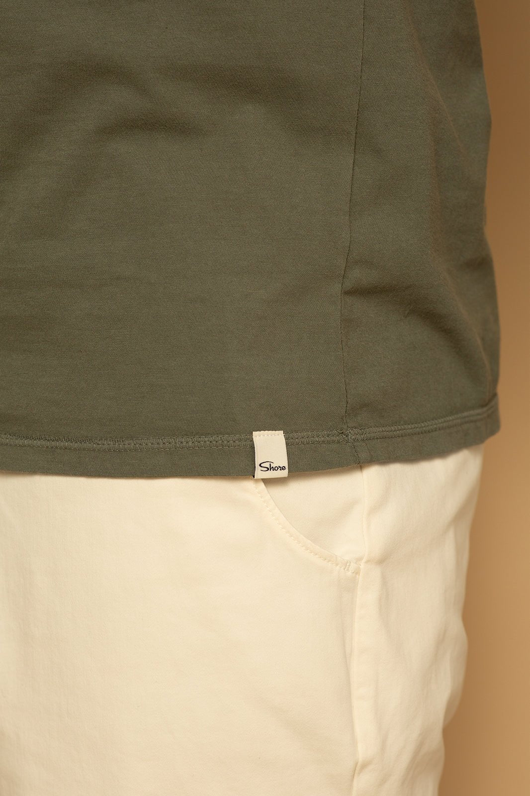 ORGANIC MENS HENLEY - THYME - S