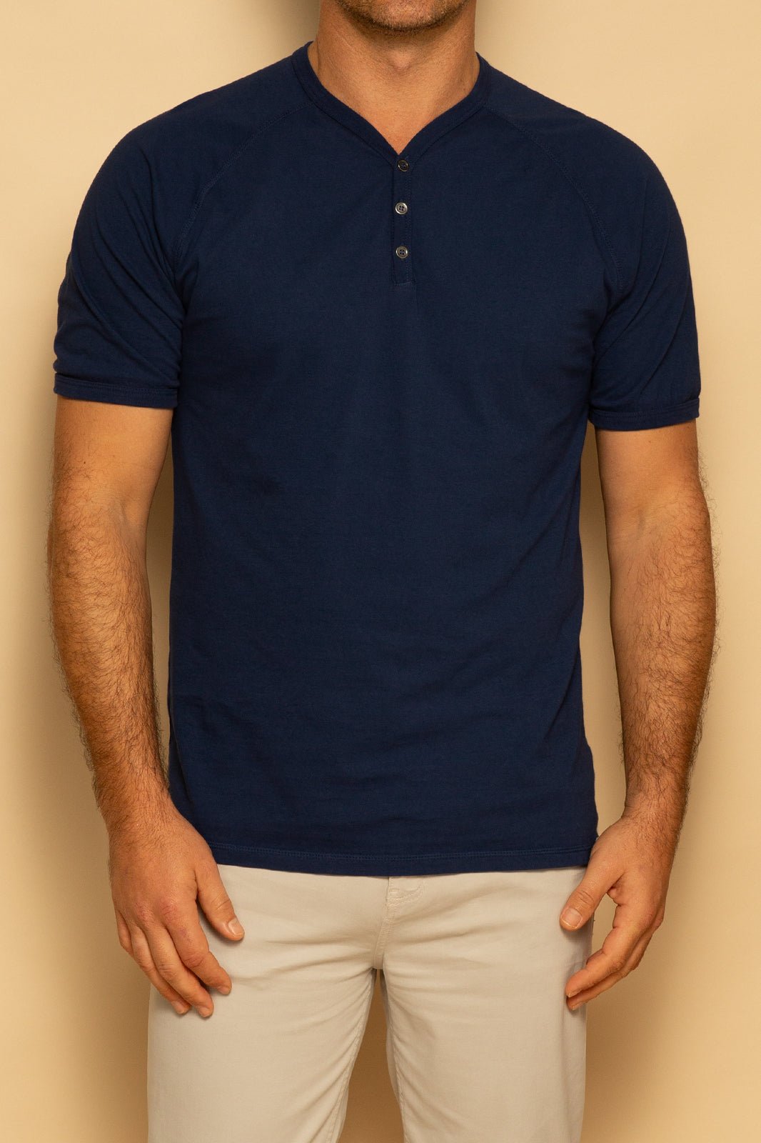 ORGANIC MENS HENLEY - ECLIPSE - S