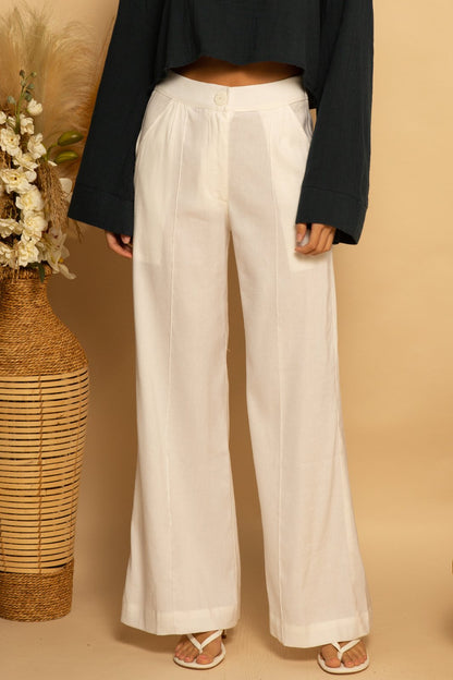 TROUSER PANT - WHITE - XS